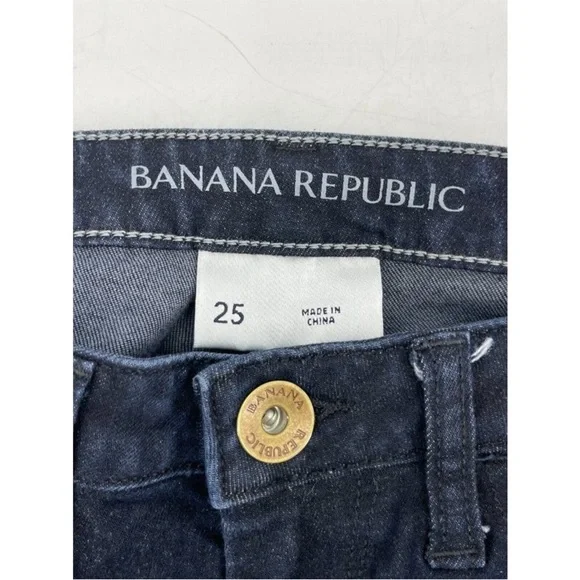 Banana Republic Dark Wash Low Rise 5 Pocket Skinny Denim Jeans Size 25W x 31L - Picture 4 of 8